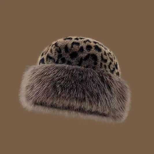 New Warm Fluffy Fur Bucket Hat Thicken Cold Panama Cap