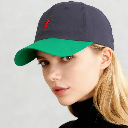 A Color-Blocked Embroidered Bear Quick-Drying, Lightweight, Sunshade, Versatile Baseball Cap