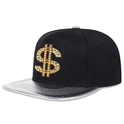 Unisex Diamond USD Letter Label Baseball Hats Spring Autumn