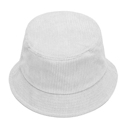 Outdoor Corduroy Bucket Hat Warm Plush Panama Hat Soft Winter Fisherman Cap Men Women