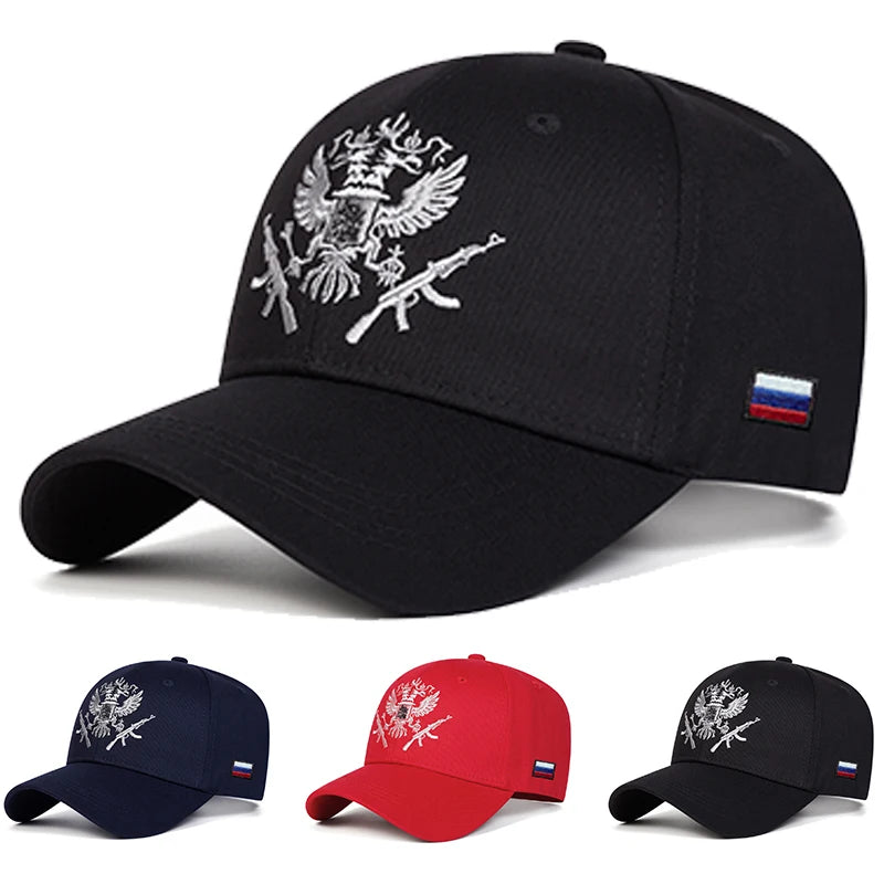 Unisex Double-headed Eagle Embroidery Baseball Caps Spring Autumn