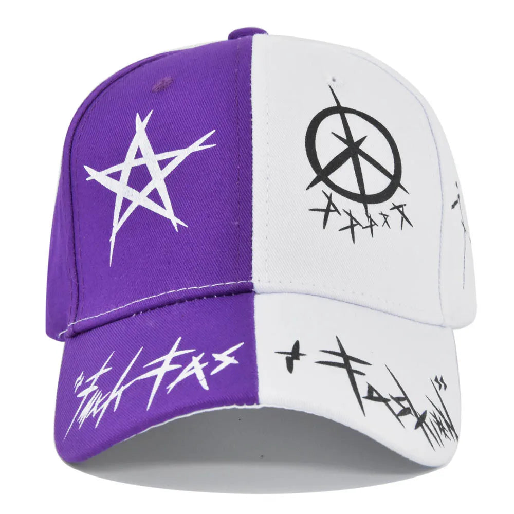 Letter Baseball Cap Graffiti Sun Hip Hop Cap Visor Hat Men Women