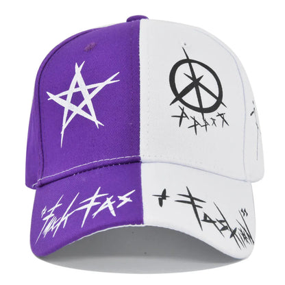 Letter Baseball Cap Graffiti Sun Hip Hop Cap Visor Hat Men Women