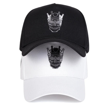 Unisex Skull Wearing A Crown Embroidery Baseball Caps Spring Autumn