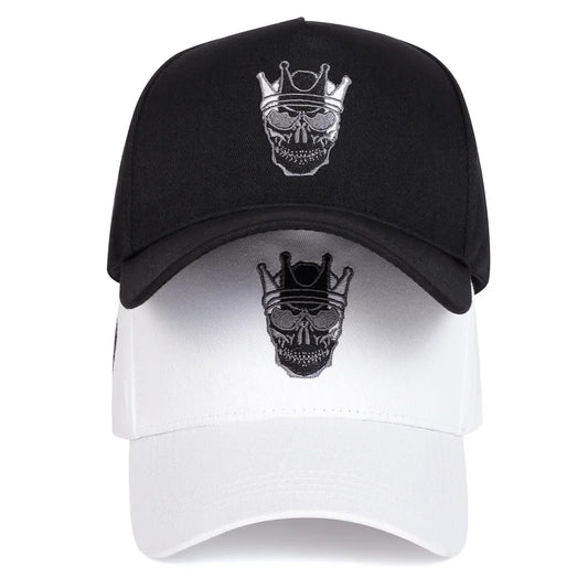 Unisex Skull Wearing A Crown Embroidery Baseball Caps Spring Autumn