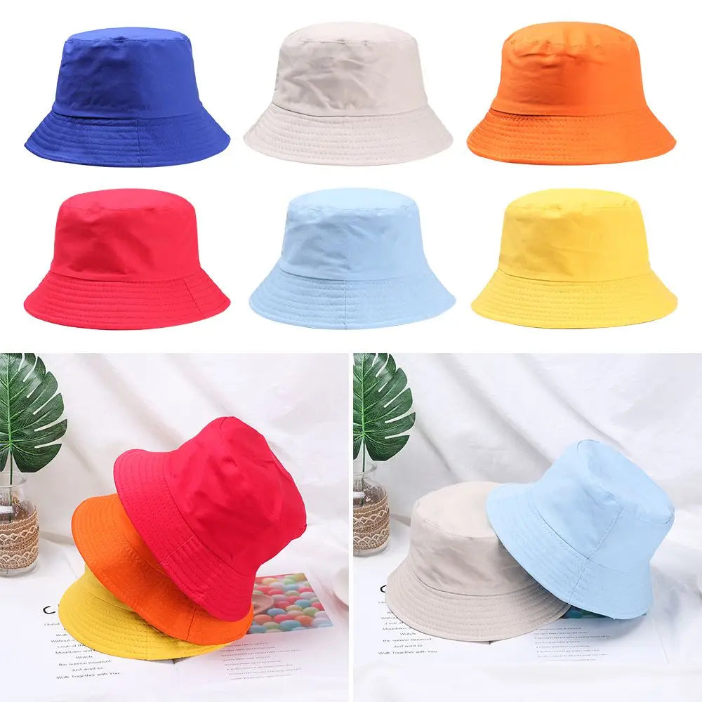 Children Outdoor Hat Summer Foldable Bucket Hat Sunscreen Cotton Fishing