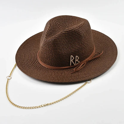 Women Men Summer Panama Jazz Hat Outdoor Holidays Beach Sun Hat