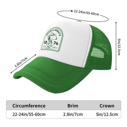 Snoopy Beagle Scouts Adult Outdoor Cartoon Mesh Baseball Cap Summer