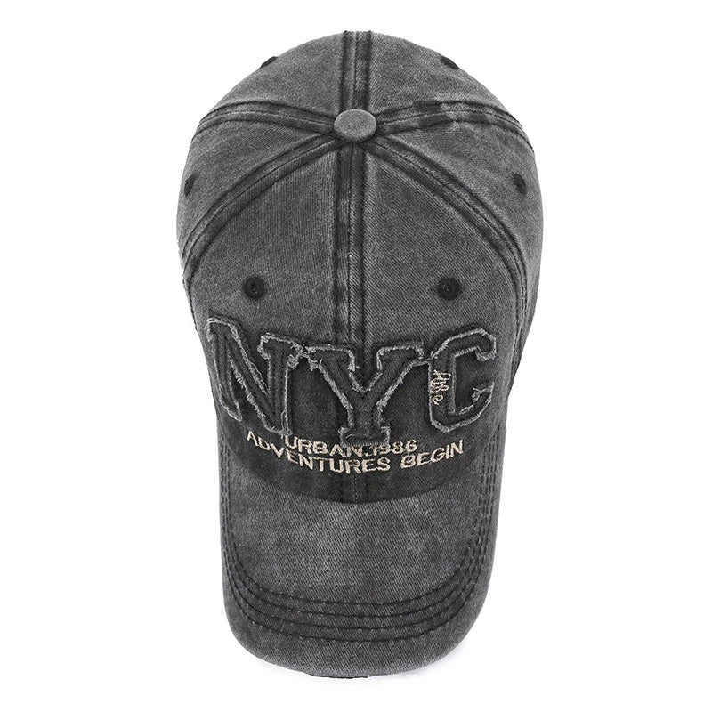 Arrival Vintage Big Letter NYC Baseball Cap Men Cotton Washed Spring Autumn For Women