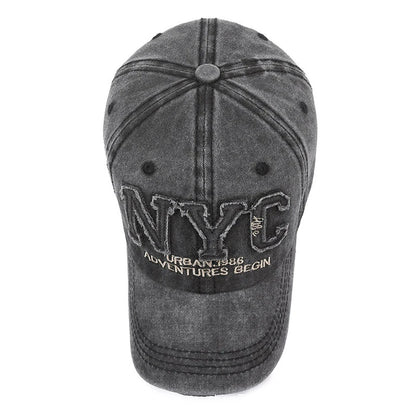 Arrival Vintage Big Letter NYC Baseball Cap Men Cotton Washed Spring Autumn For Women