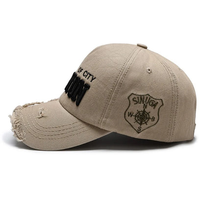 Trendy Worn Cowboy Baseball Cap Embroidery Trucker Cap Outdoor