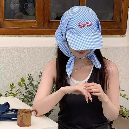 Women's Sunshade Hats Outdoor Beach Head Scarfs