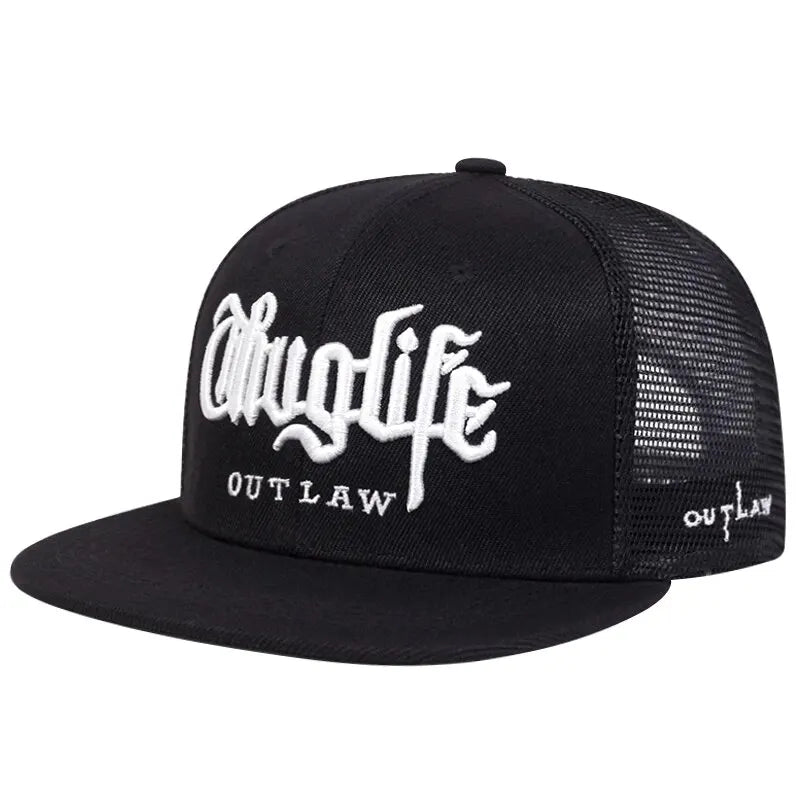 Fashion Fastball Cap Thug Life Embroidery Hip Hop Baseball Cap