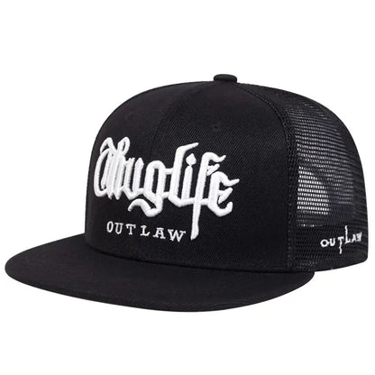 Fashion Fastball Cap Thug Life Embroidery Hip Hop Baseball Cap