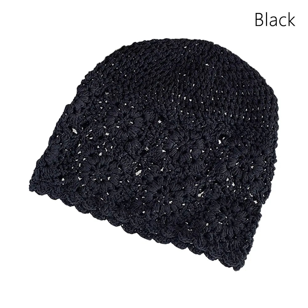 New Vintage Artistic Beret Cap Hand-Made Breathable Knitted Hat
