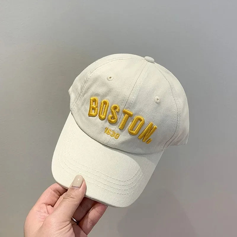 Solid Letter Kids Baseball Cap Embroidery Children Girls Boys Sun Hat
