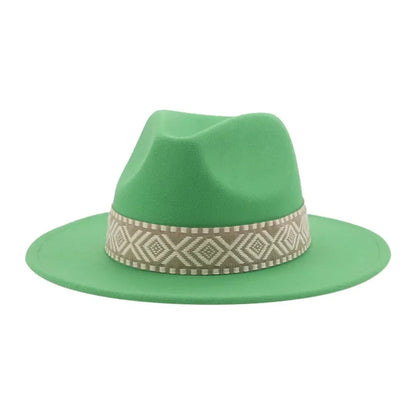 Panama Hat Western Cowboy Hats For Women Solid Big Brim Casual Fedoras Men Women