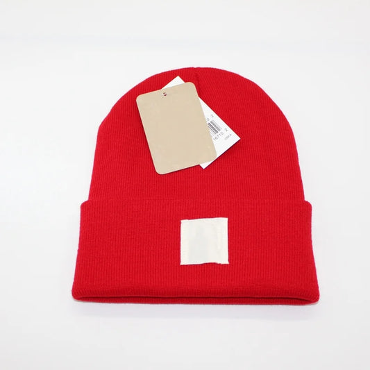 Multicolored Label Embroidery Workwear Woolen Hats Men Outdoor Keep Warm Cap