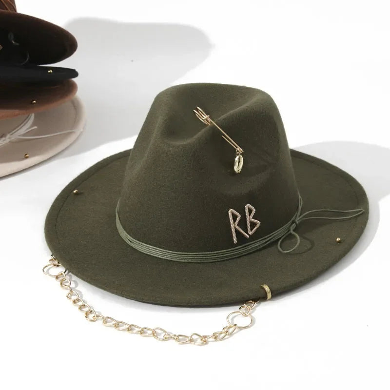 Women Luxury Designer Brand Church Hat