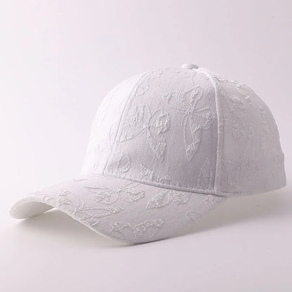 Three-Dimensional Embossed Butterfly Embroidered Baseball Cap