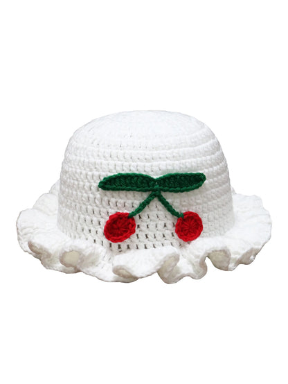 Solid Color Hand Knitted Knit Hat In Bohemian Style With Hollowed Out