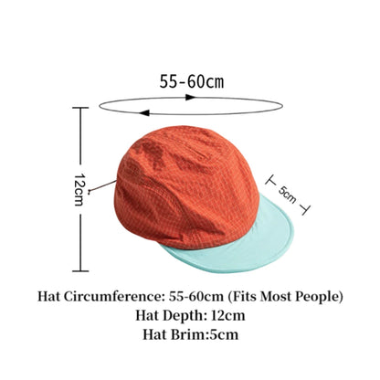 Baseball Cap Nylon Short Brim Korean Style Color Block Mesh Adjustable Breathable Hat