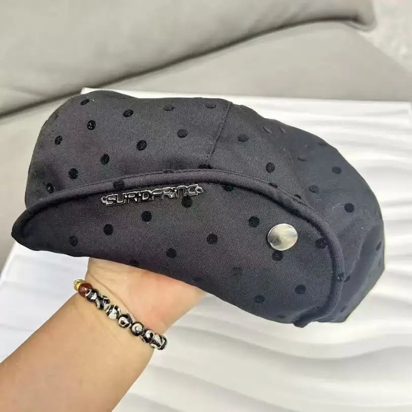 Polka Dotcloud Octagonal Hat Women's New Beret