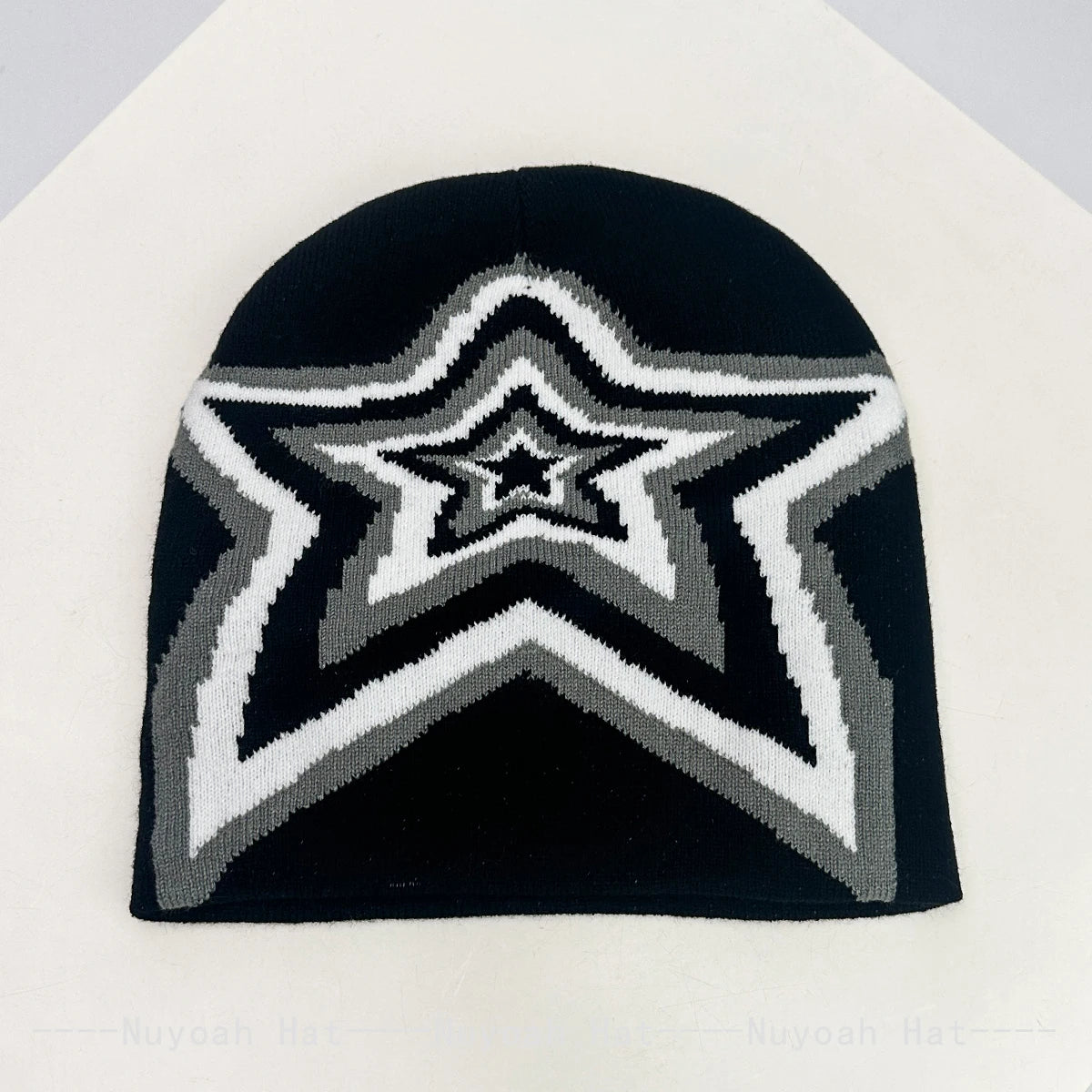 New Men Women Jacquard Five Pointed Star Love Knitted Hats