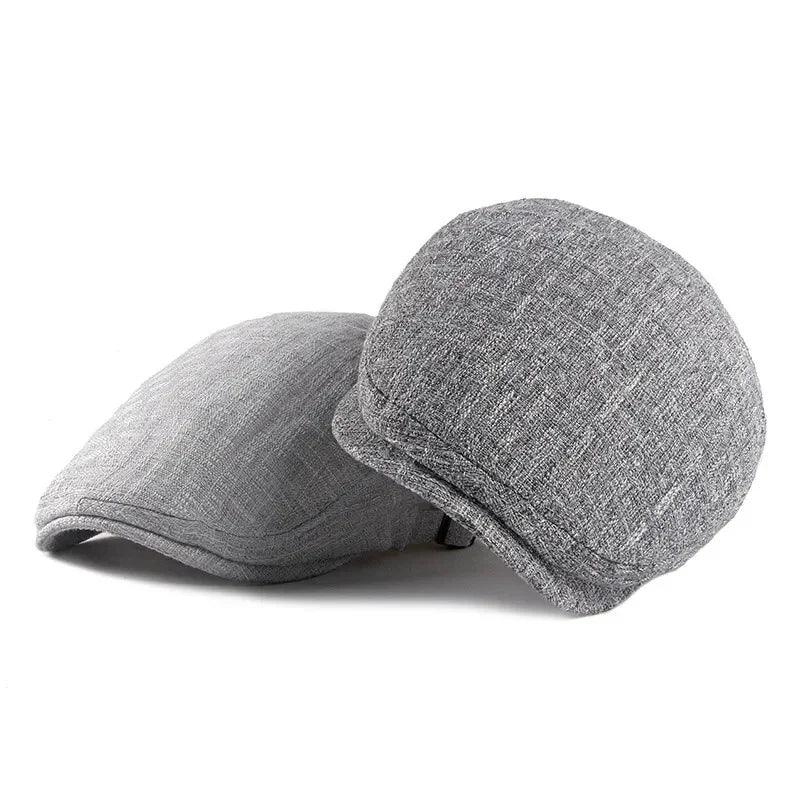 Spring And Summer Cotton Solid Newsboy Caps
