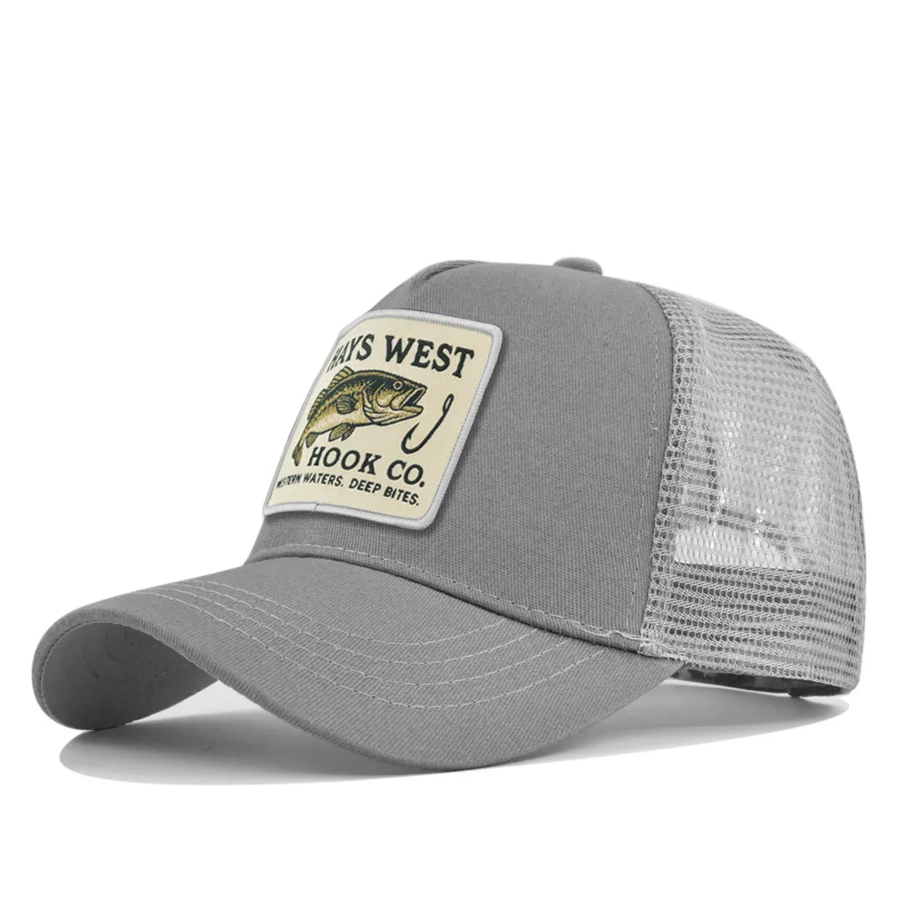 Fishing Embroidery Baseball Cap for Men Women