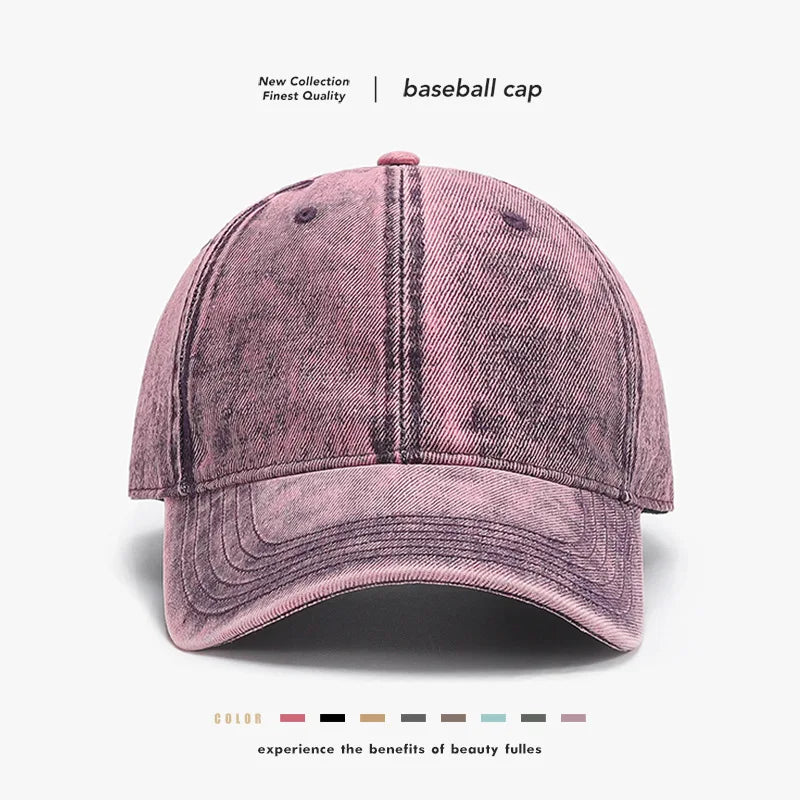 Washed Baseball Cap, Dad Cap, Unisex Outdoor Cap