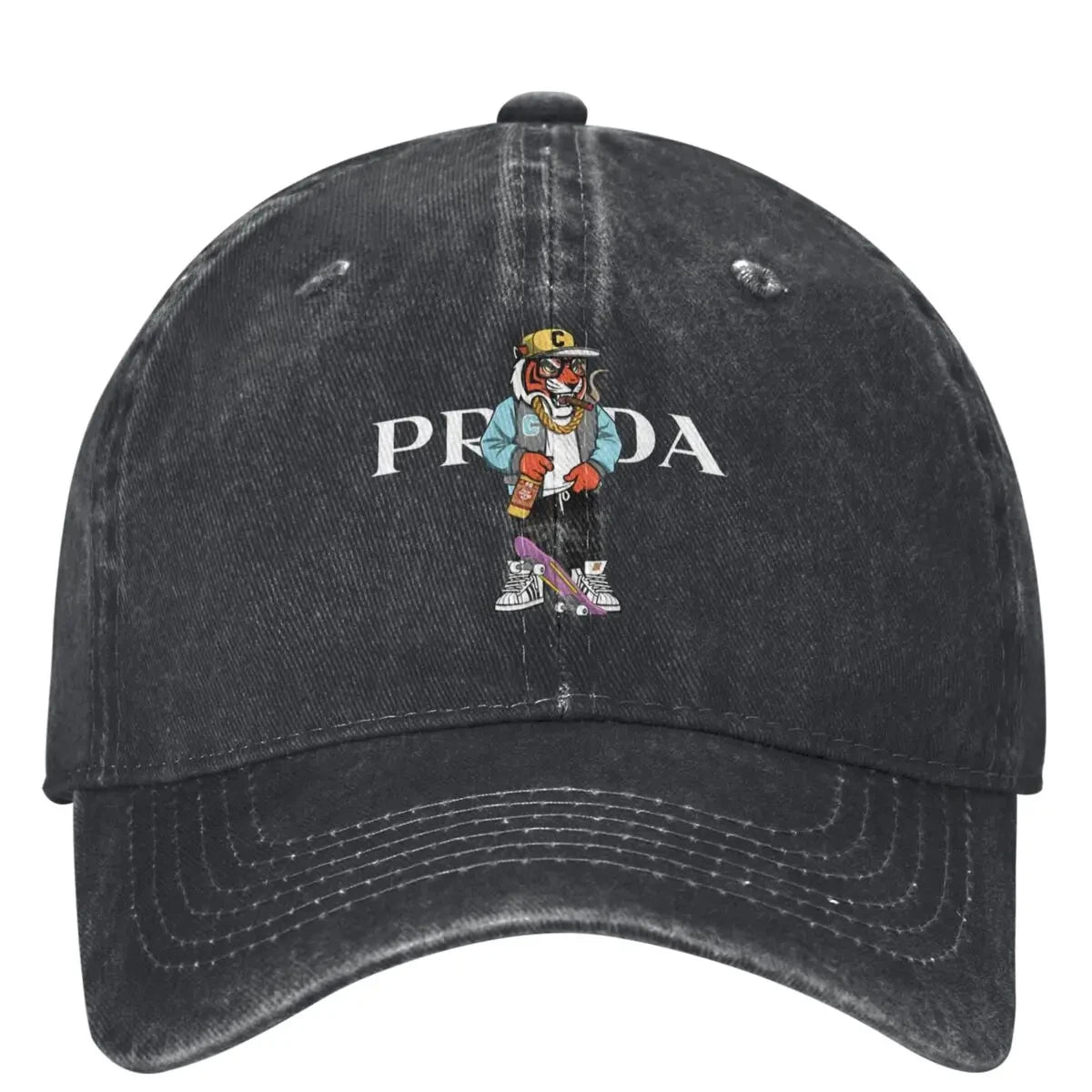 Tiger Print Baseball Cap Fashion Logo Outdoor