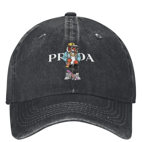 Tiger Print Baseball Cap Fashion Logo Outdoor