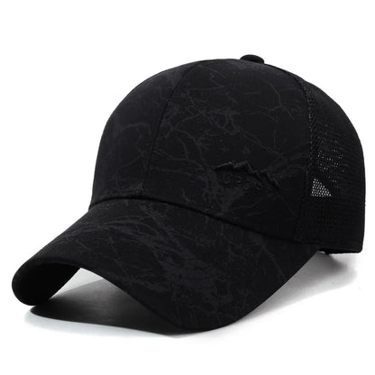 New Summer Men's Sun Hat, Outdoor Sports Visor, Mesh Back Baseball Cap