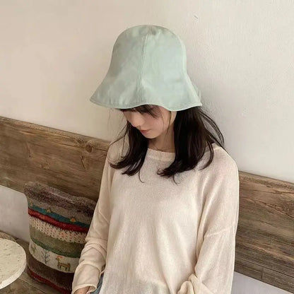Pleated Women Fisherman Hat Korean Girl Sunshade Basin Hat