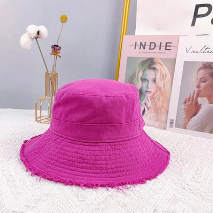 Unisex Bucket Hat, Versatile Women's Sun Protect Beach Cap