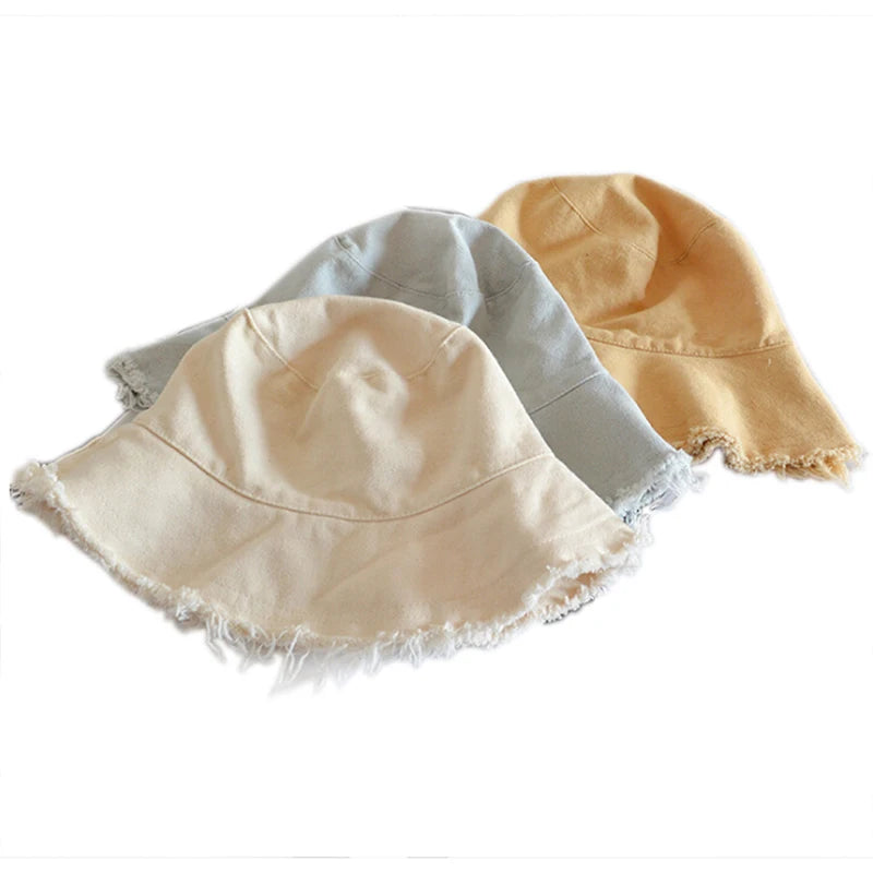 Fashion Women Cotton Bucket Hats Female Summer Autumn