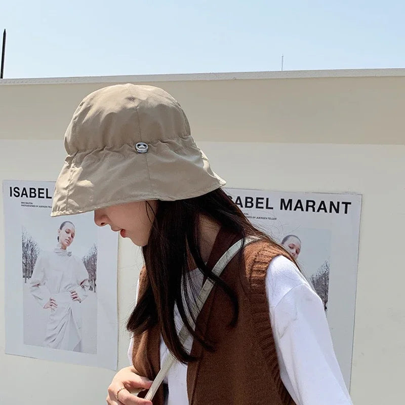 Solid Color Summer Women Bucket Hats
