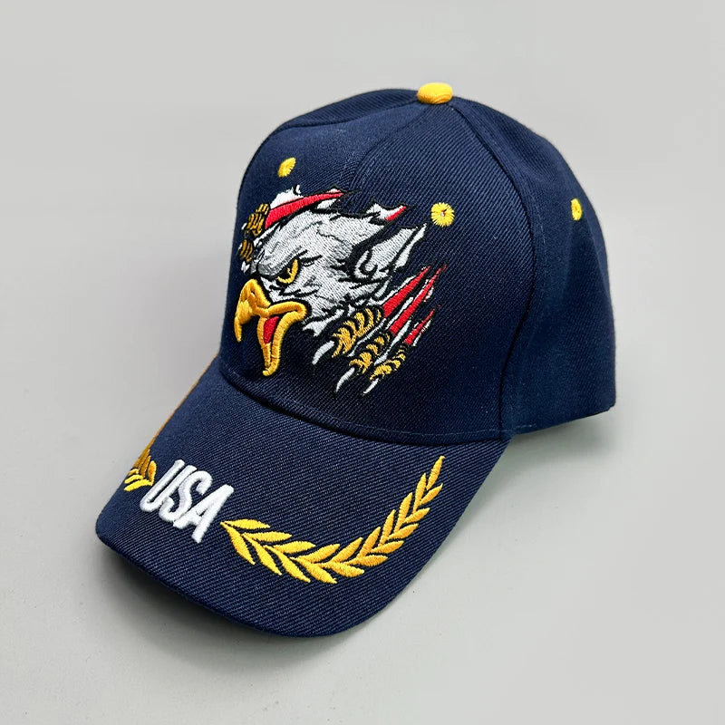 Ear of Wheat Eagle Embroidery Baseball Hats Men Women