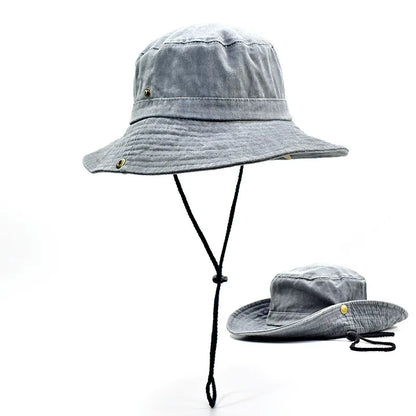 New Washed Cotton Bucket Hats Spring Summer Men Women
