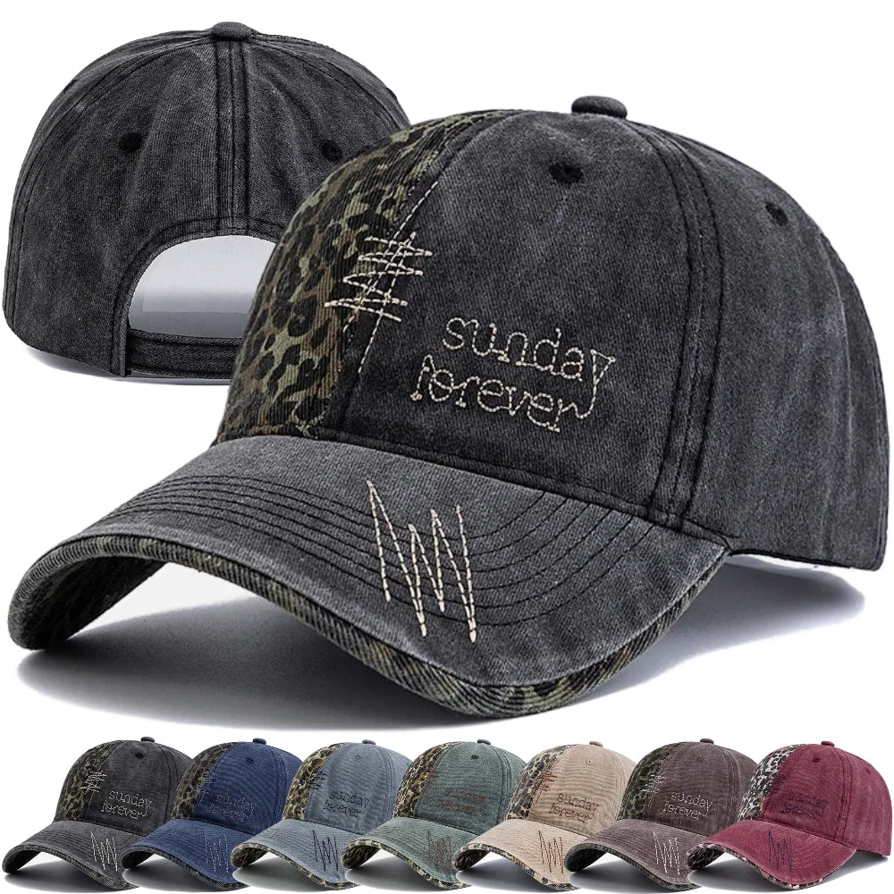 Y2K Baseball Cap Fashion Leopard Patch For Women