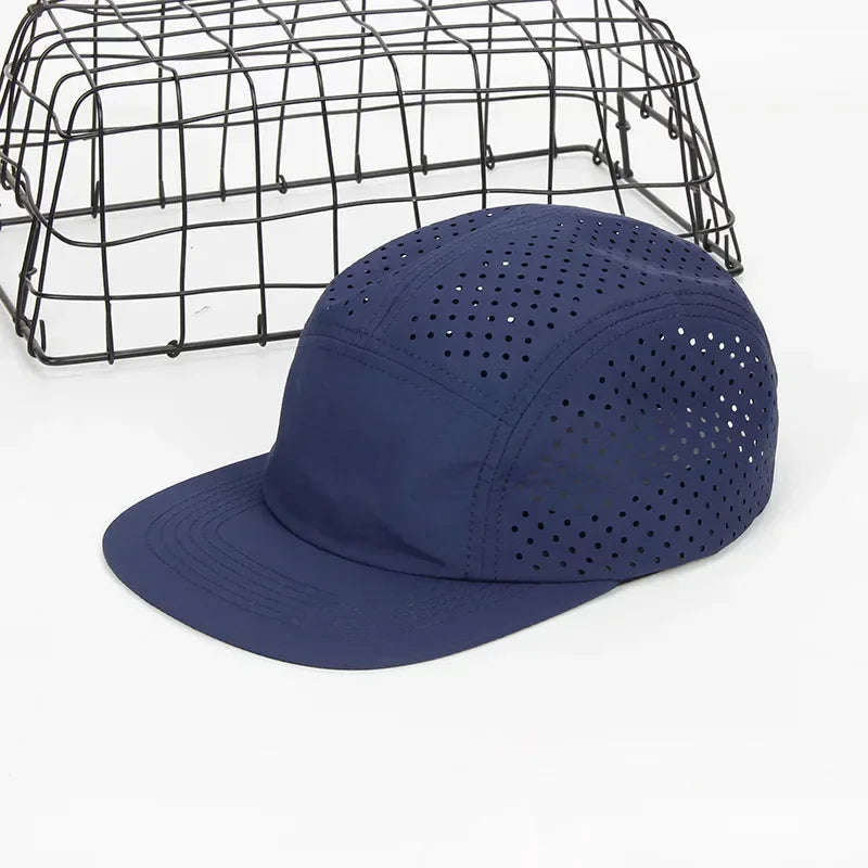 Perforated 5-Panel Cap Camping Hiking Training Outdoor Hat