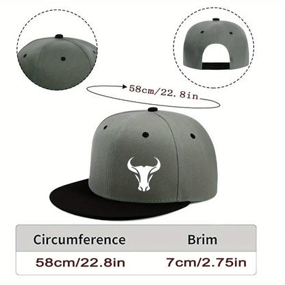 Bull Patterned Baseball Cap For Both Men's And Women's For All Seasons