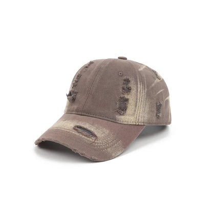 Baseball Cap For Women Men Unisex Dad Hat Broken Hole Washed Cap