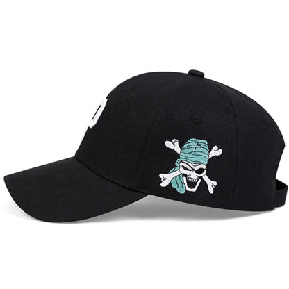 P Letter Side Pirate Embroidery Baseball Cap Men Women Spring Summer