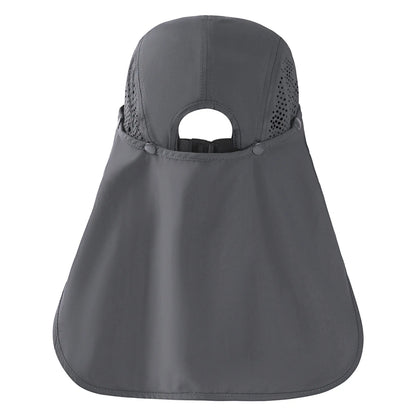 UPF 50+ Foldable Fishing Hat Baseball Cap With Removable Neck Flap Portable