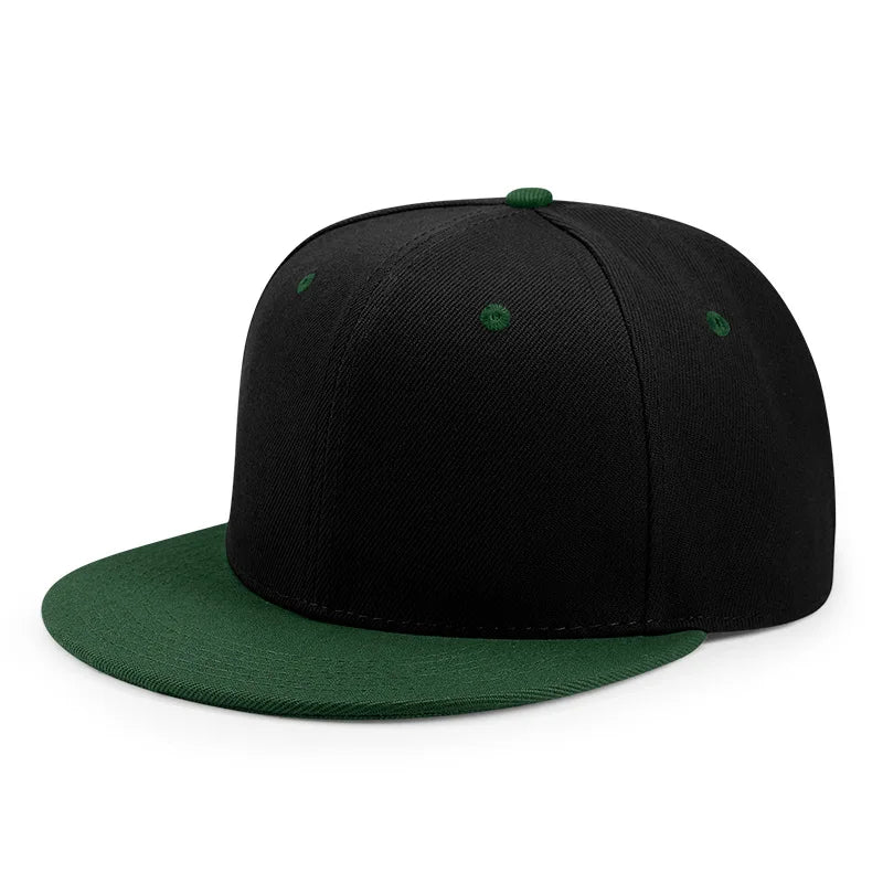 Wholesale Adult Blank Snapback Cap Male Hip-Hop Flat Peak Skateboard Hat Lady Sun Caps