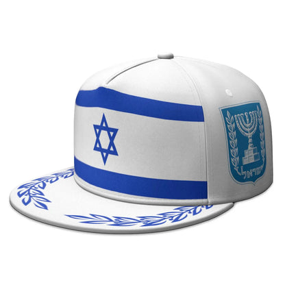 Flat Brimmed Cap Nation Flag Il Judaism Arabic Country Hebrew Arab Print Photo Hip-hop Hat