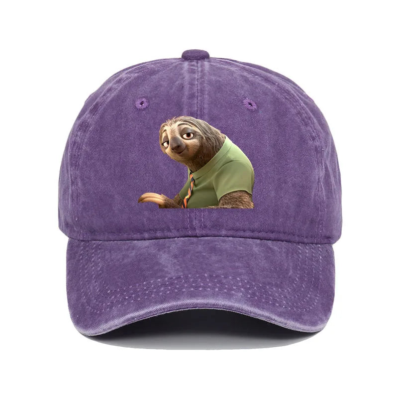 Cartoon Zootopia Three-toedSloth Baseball Cap