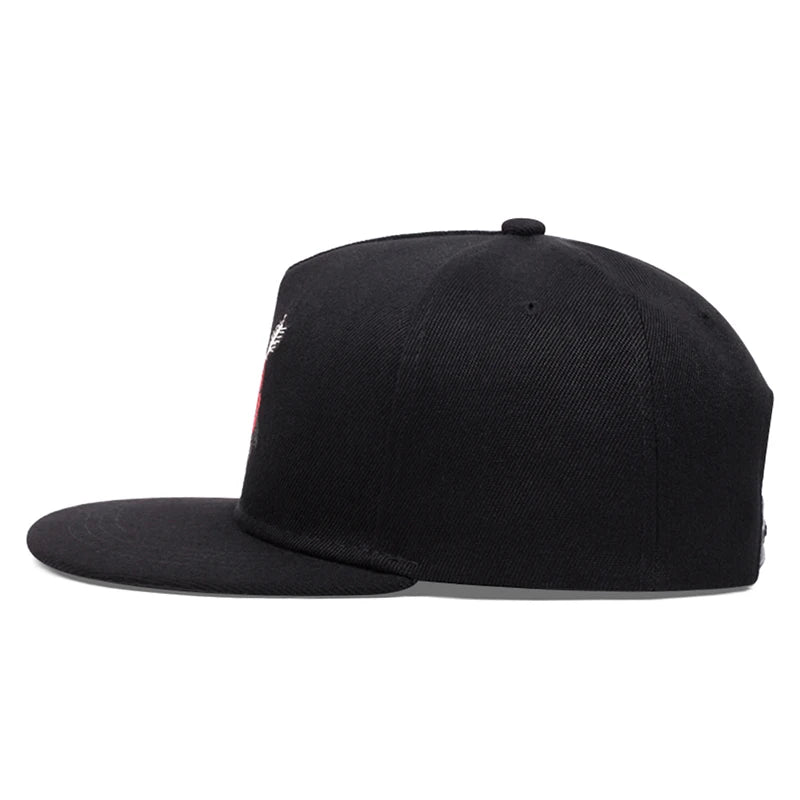 Fashion New Flat Edge Hat Rose Letter Embroidered Baseball Hat Daily Sunshade Hat Unisex Hip Hop Hat